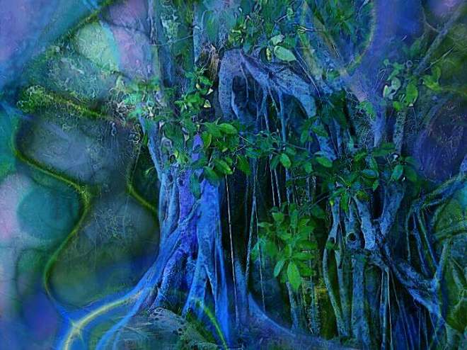 The Blue Tree in the Everglades by V. Castellanos